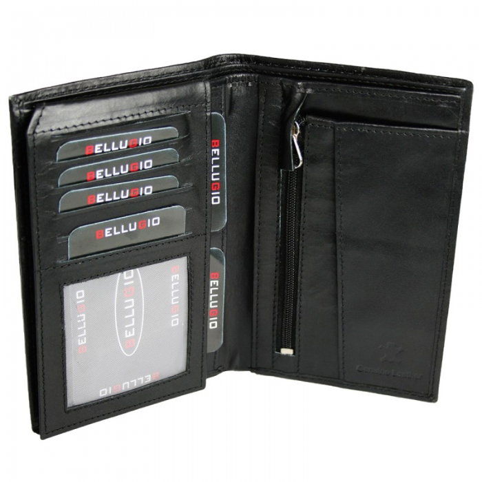 Portofel barbatesc incapator din piele naturala  Bellugio PORMZ014  [2]