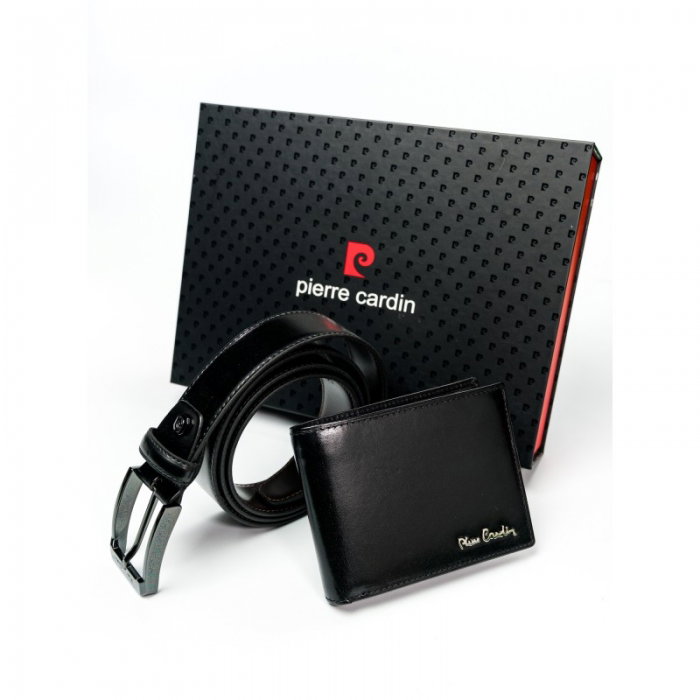 Portofel barbati + curea (set piele naturala) Pierre Cardin PORT401 cu protectie RFID [6]
