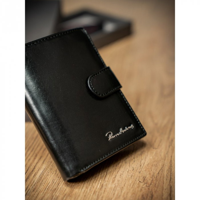 Portofel barbati, Pierre Andreus, PORMG100, Negru, piele naturala, cu RFID [7]