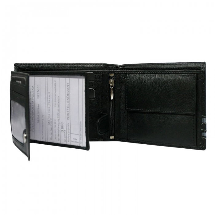 Portofel barbati din piele naturala BeSpecial PORM616 Negru cu Gri [2]
