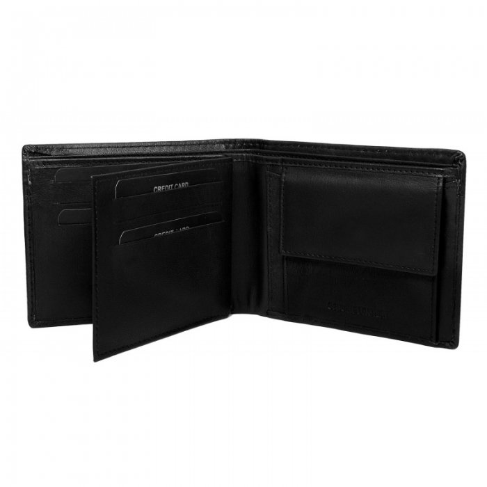 Portofel barbati din piele naturala Cavaldi PORM589 Negru [2]