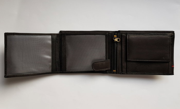 Portofel barbati din piele naturala cu dunguta albastra Bellugio PORMZ006 [3]