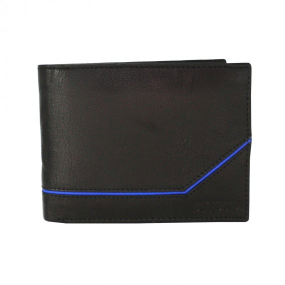 Portofel barbati din piele naturala cu dunguta albastra Bellugio PORMZ006 [1]