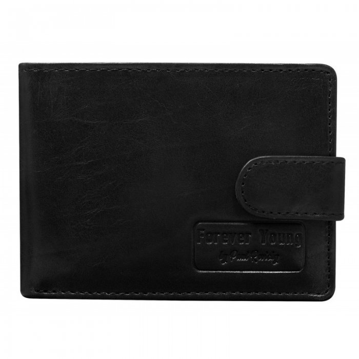 Portofel barbati din piele naturala cu protectie RFID Forever Young PORM621 Negru [1]