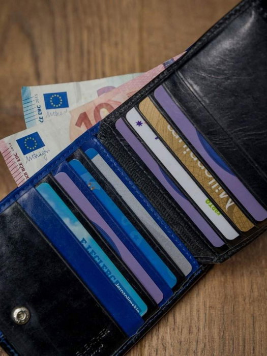 Portofel barbati, Rovicky, PORM106, Albastru, din piele naturala, cu RFID [13]