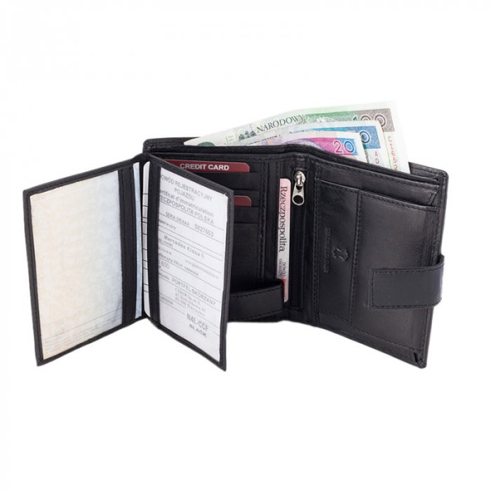 Portofel barbati din piele naturala PORMG057 Negru, cu RFID [5]