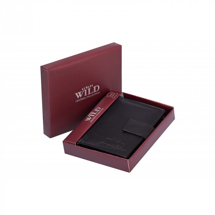 Portofel barbati din piele naturala PORMG057 Negru, cu RFID [11]