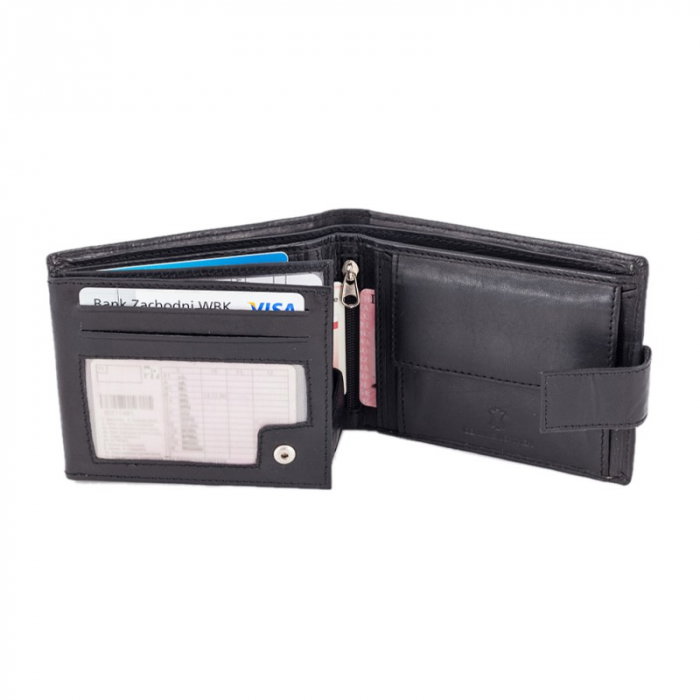 Portofel barbati din piele naturala PORMG058 Negru, cu RFID [2]