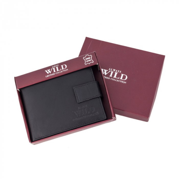 Portofel barbati din piele naturala PORMG058 Negru, cu RFID [6]