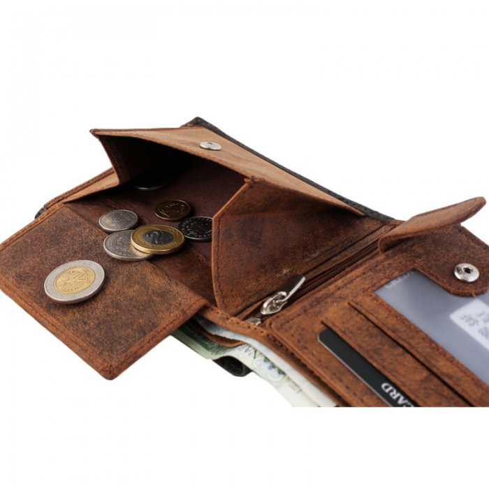 Portofel barbati din piele naturala Wild PORM560 Maron [7]