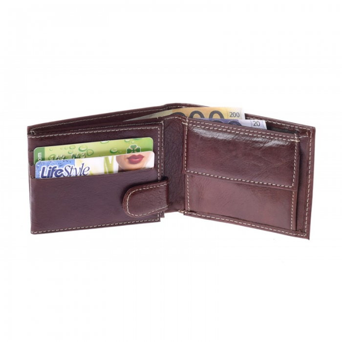 Portofel barbati din piele naturala Wild PORM565 Maron [6]
