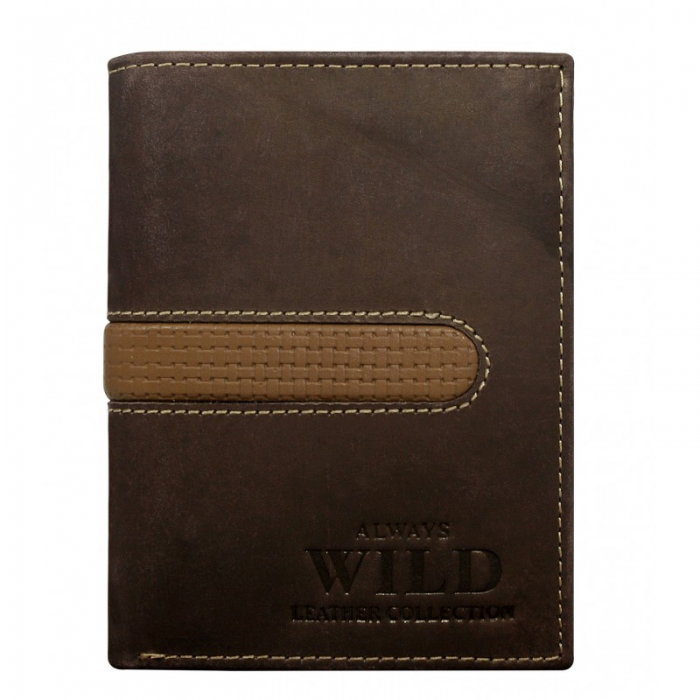 Portofel barbati din piele naturala Wild PORM572 Maron [1]