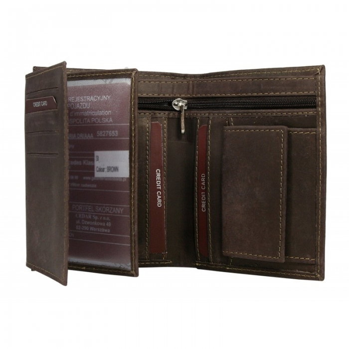 Portofel barbati din piele naturala Wild PORM572 Maron [2]
