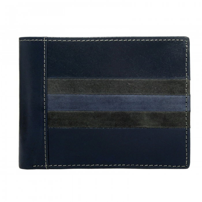 Portofel barbati din piele naturala Wild PORM602 Albastru [1]