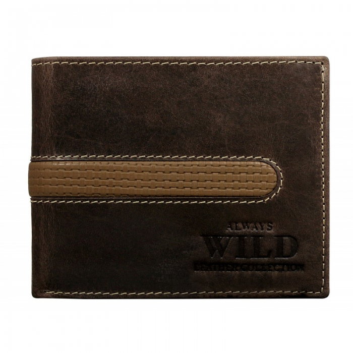 Portofel barbati din piele naturala Wild PORM607 Maron [1]