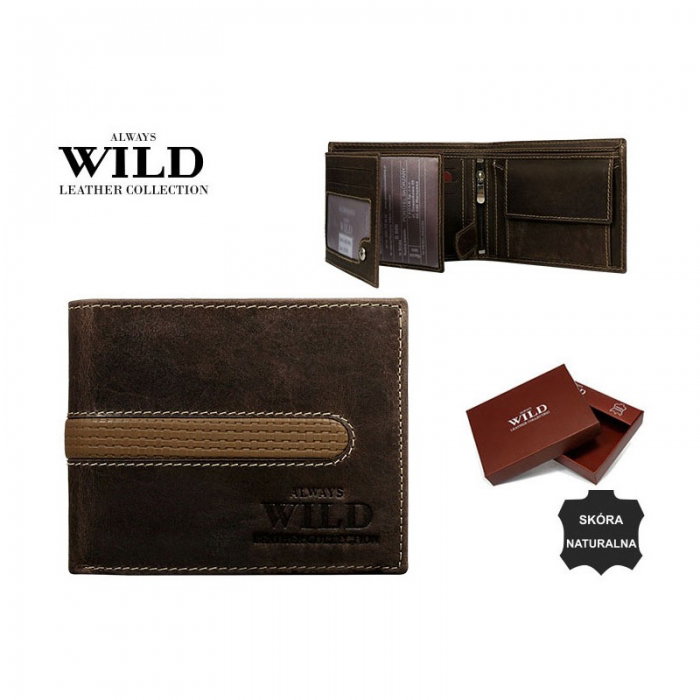 Portofel barbati din piele naturala Wild PORM607 Maron [3]