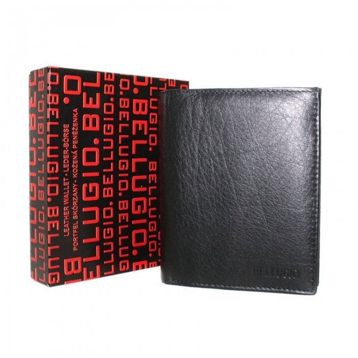 Portofel barbati piele naturala Bellugio PORM24 Negru [1]