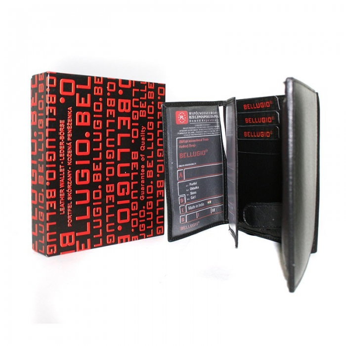 Portofel barbati piele naturala Bellugio PORM24 Negru [4]