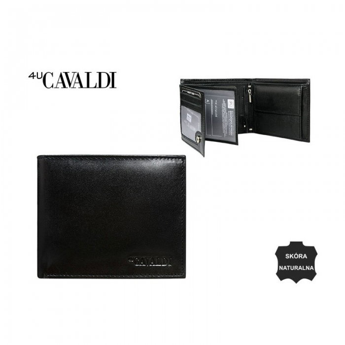 Portofel barbati piele naturala Cavaldi PORM200 Negru [3]
