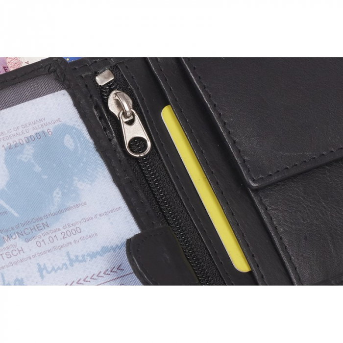 Portofel barbati piele naturala de lux Rovicky PORM43 Negru, cu RFID [16]