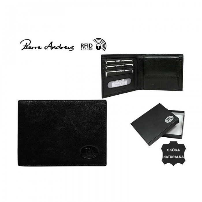 Portofel barbati piele naturala Pierre Andreas PORM71 Negru [3]