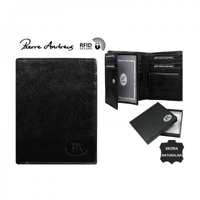 Portofel barbati piele naturala Pierre Andreus PORM70 Negru [3]