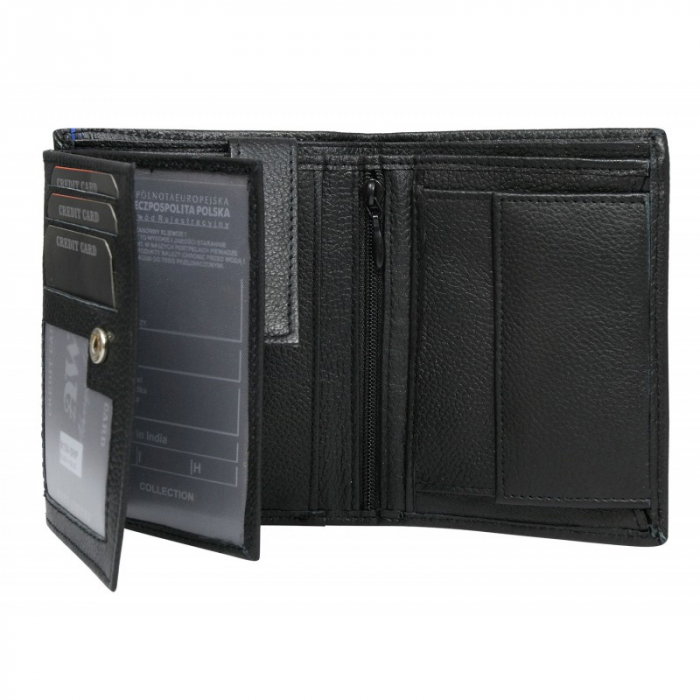 Portofel barbati Wild, PORMG027, piele naturala, Negru [2]