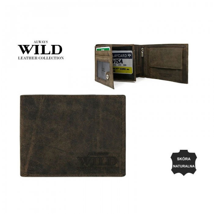 Portofel barbati piele naturala Wild PORM51 Maron [3]