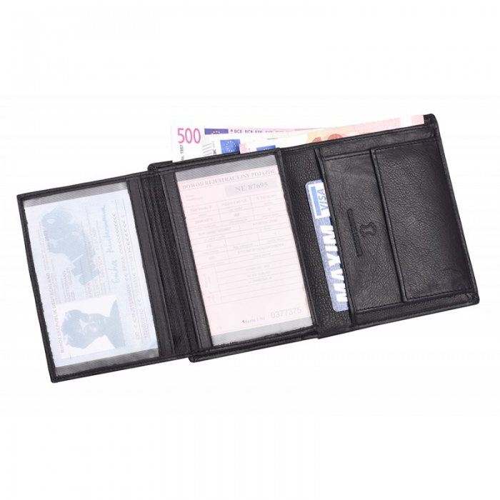 Portofel barbati piele naturala Wild PORM55 Negru [3]