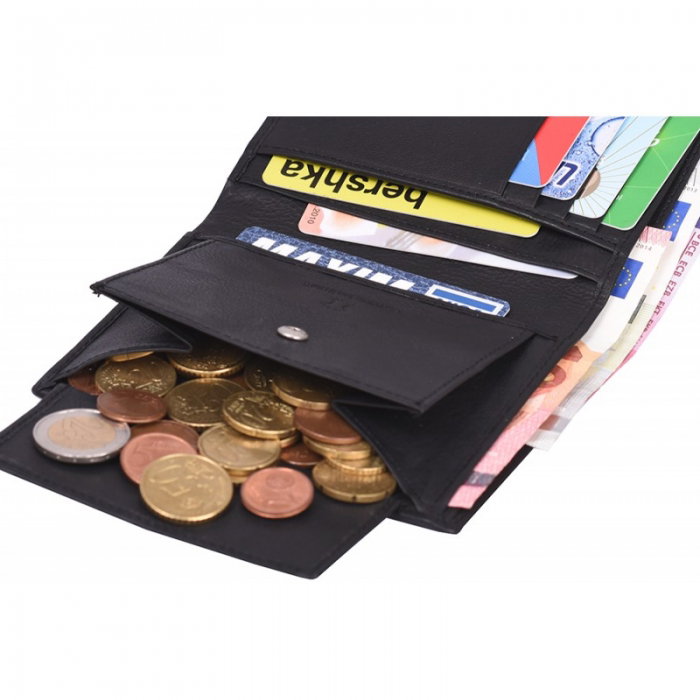 Portofel barbati piele naturala Wild PORM55 Negru [5]