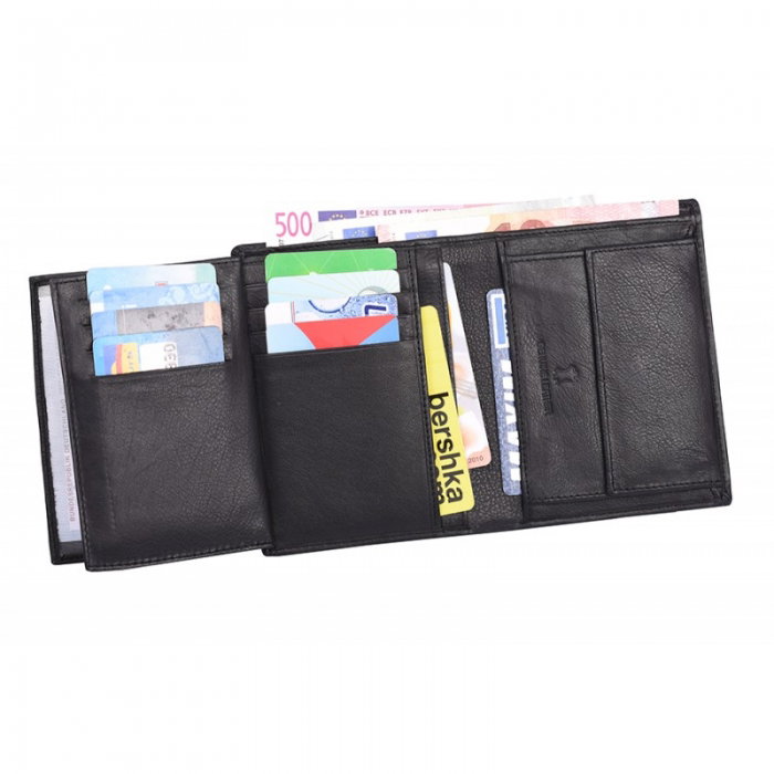 Portofel barbati piele naturala Wild PORM55 Negru [2]