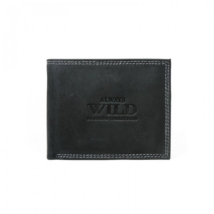Portofel barbati piele naturala Wild PORM57 Negru [1]