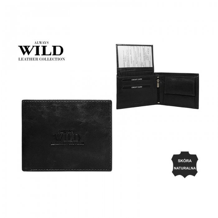 Portofel barbati piele naturala Wild PORM67 Negru [3]