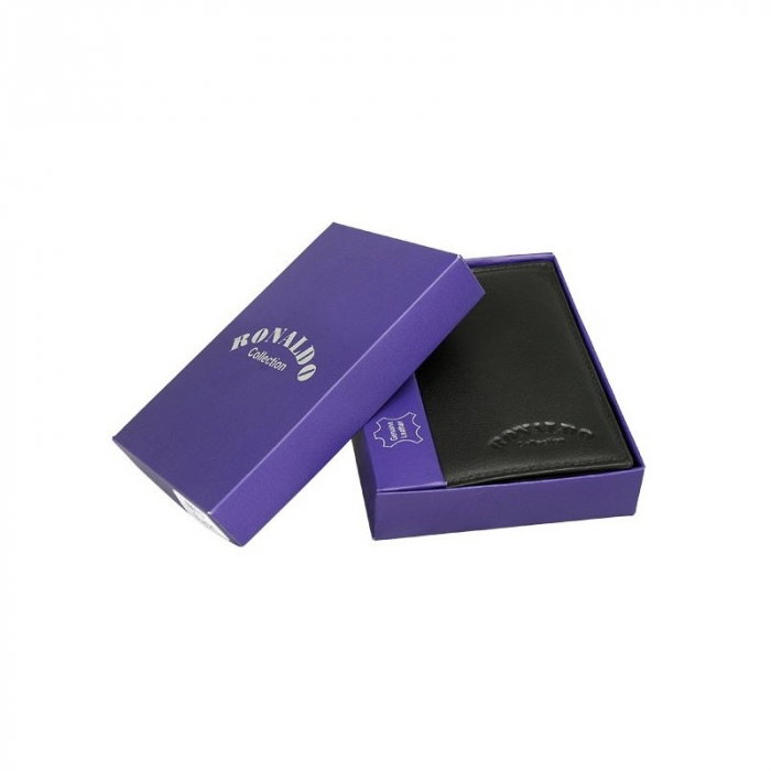 Portofel barbati, PORMG017, piele naturala, Negru, cu RFID [10]