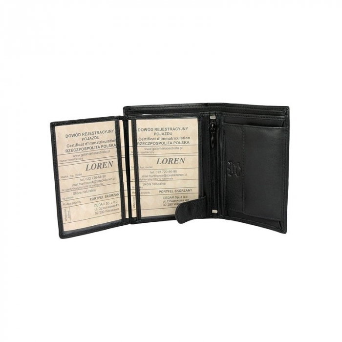 Portofel barbati, PORMG017, piele naturala, Negru, cu RFID [6]