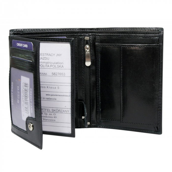 Portofel barbati, PORMG010, piele naturala, Negru, cu RFID [2]