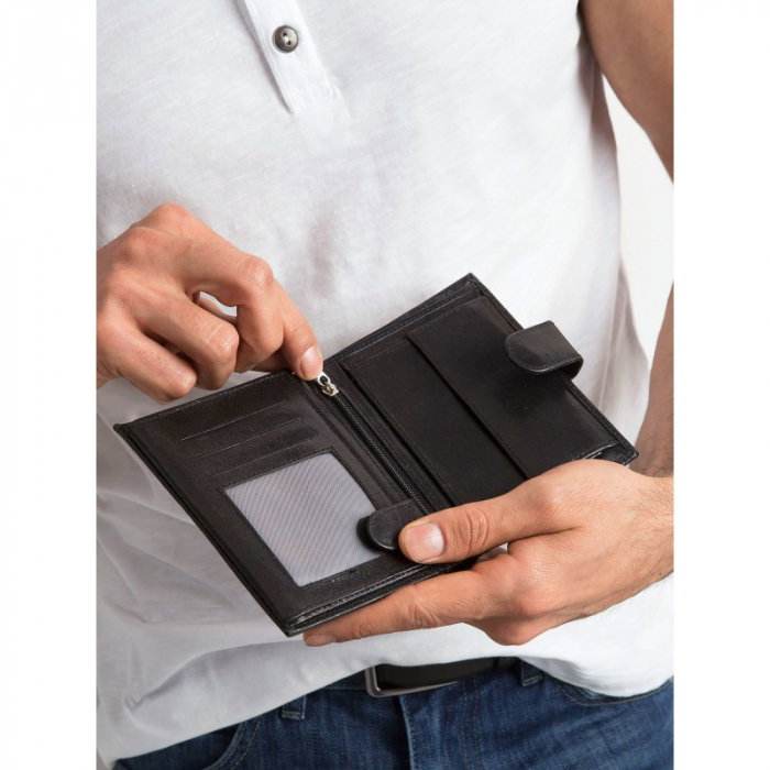Portofel barbati, PORMG011, piele naturala, Negru [4]