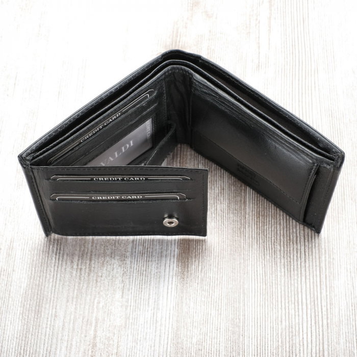 Portofel barbati, PORMG021, piele naturala, Negru, cu RFID [3]