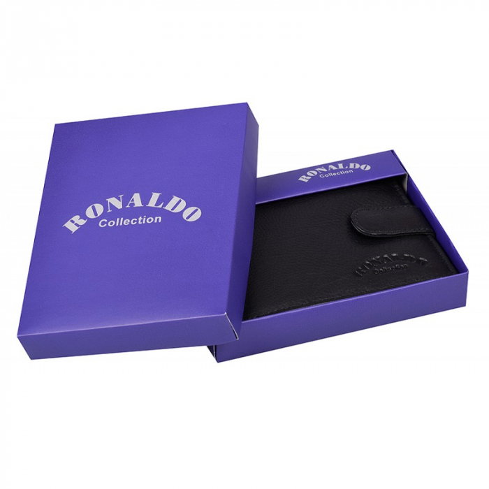 Portofel barbati, PORMG015, piele naturala, Negru, cu RFID [6]