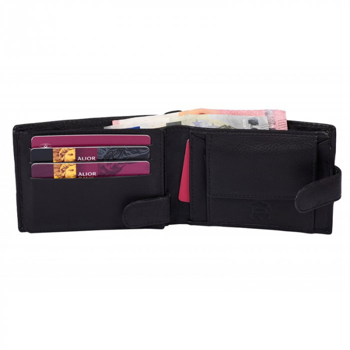 Portofel barbati, PORMG015, piele naturala, Negru, cu RFID [3]