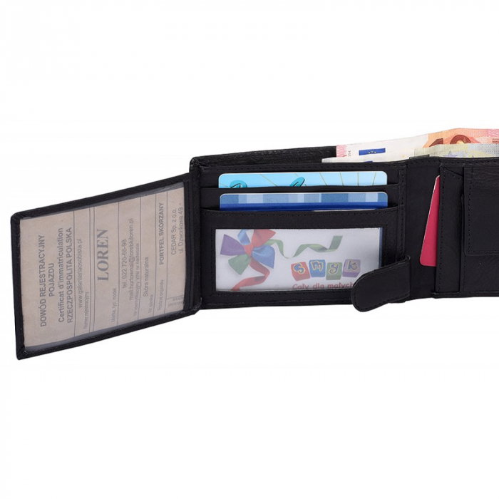 Portofel barbati, PORMG015, piele naturala, Negru, cu RFID [4]