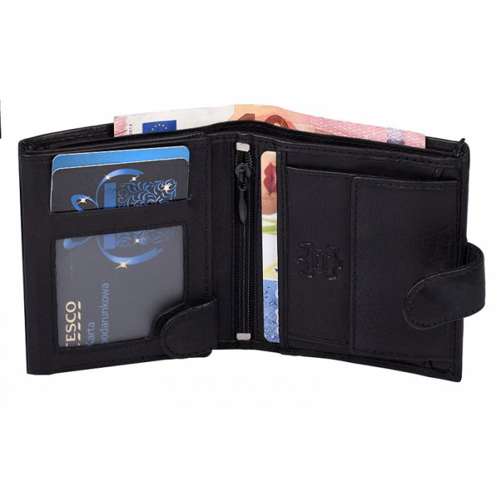 Portofel barbati, PORMG054, piele naturala, Negru, cu RFID [2]