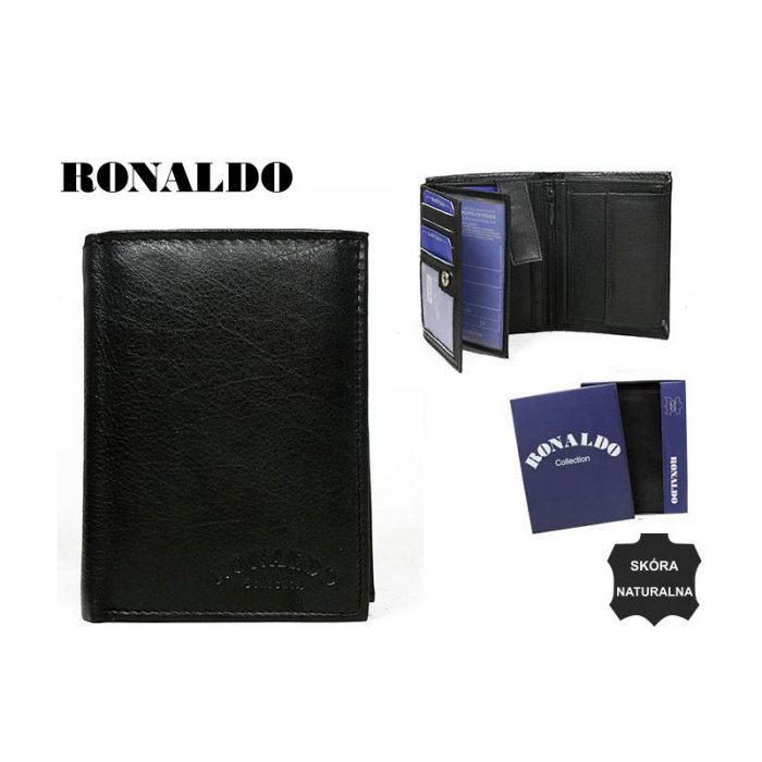 Portofel barbati, PORMG018, piele naturala, Negru, cu RFID [4]