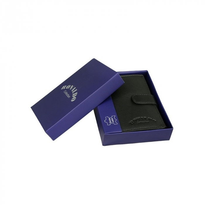 Portofel barbati, PORMG019, piele naturala, Negru, cu RFID [11]