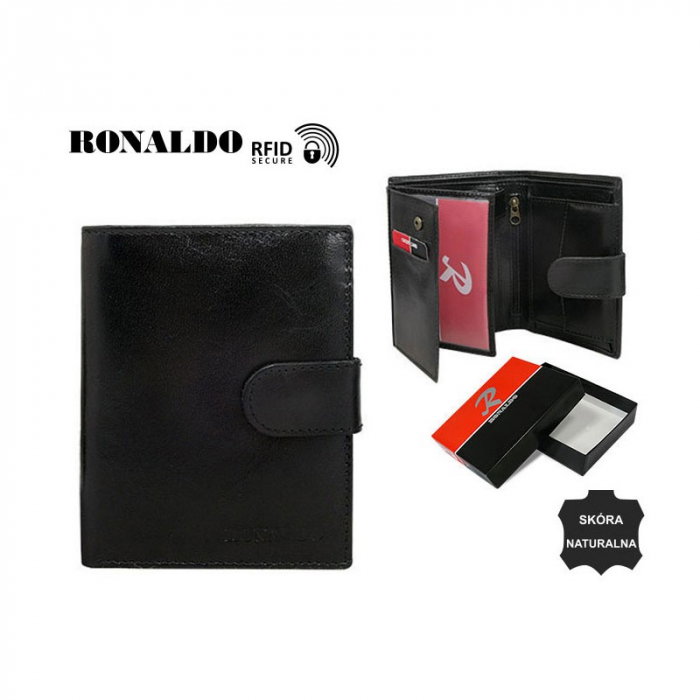 Portofel barbati, PORMG036, piele naturala, Negru, cu RFID [13]
