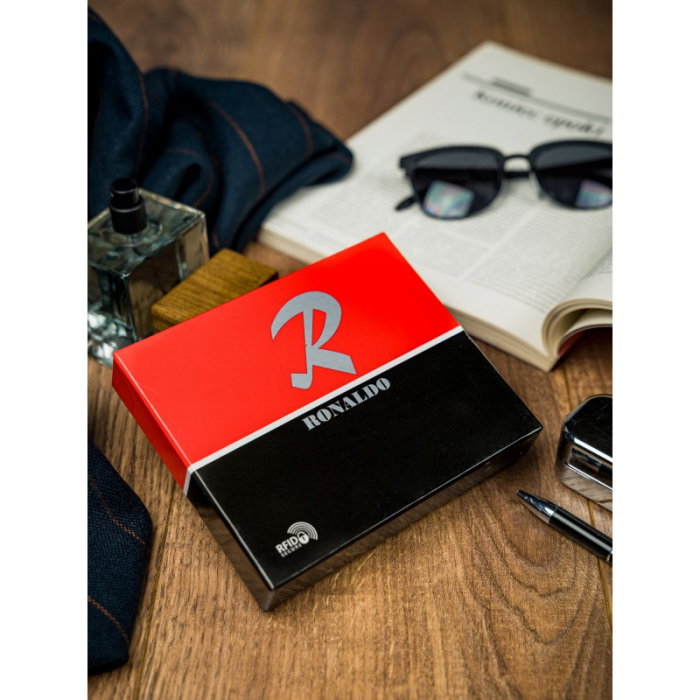 Portofel barbati, PORMG036, piele naturala, Negru, cu RFID [6]
