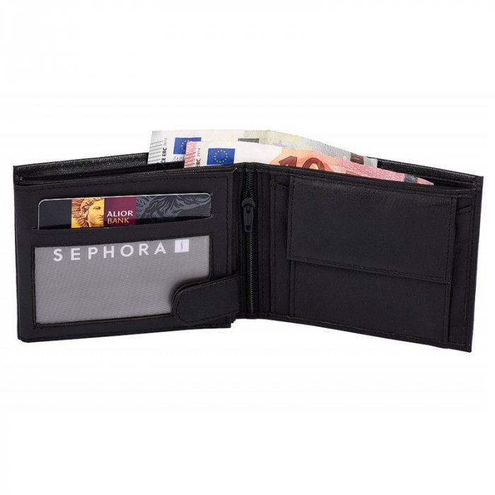 Portofel barbati, PORMG022, piele naturala, Negru, cu RFID [5]