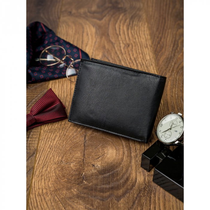 Portofel barbati, PORMG022, piele naturala, Negru, cu RFID [18]