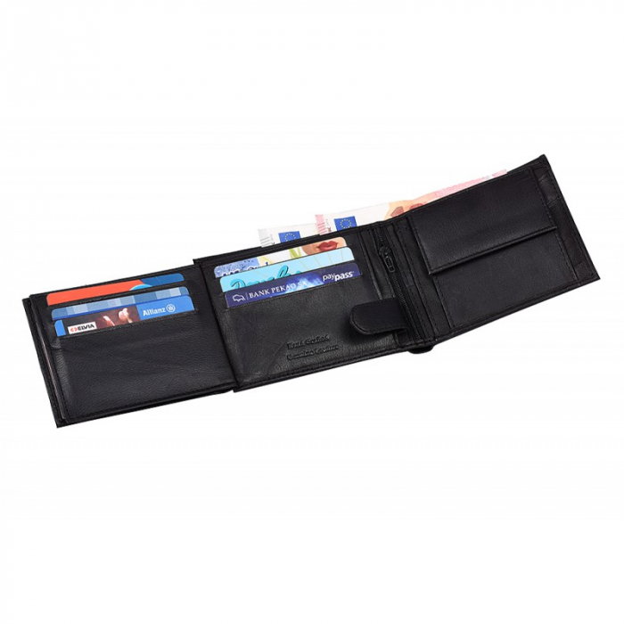Portofel barbati, PORMG022, piele naturala, Negru, cu RFID [7]