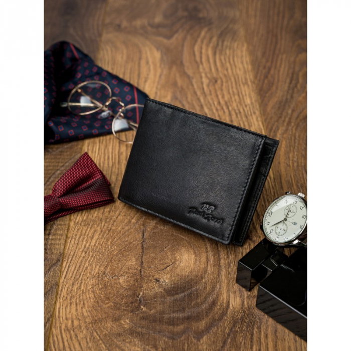 Portofel barbati, PORMG022, piele naturala, Negru, cu RFID [17]